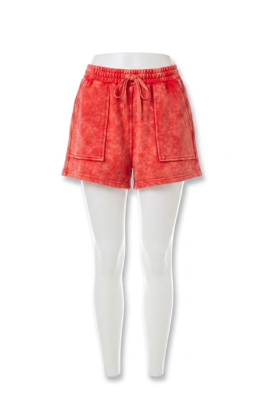 NEW MYSTREE bowie terry shorts in washed brick